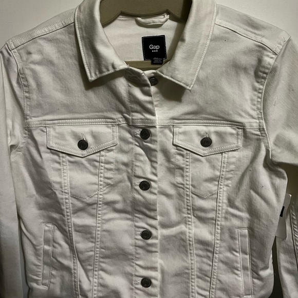 White Gap Jean Jacket - Picture 1 of 4